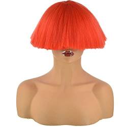 Farbenfrohe Persönlichkeit Design Dame Kurze Perücke Rote Synthetische Perücke Haare Halloween Cosplay -perücken Für Frauen von Lipfer