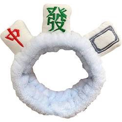 Japan Südkorea Süße Lustige Lustige Reiche Mahjong Stirnband Weibliche Face Waschen Stirnband Rotes Stirnband Haarstge Stirnband Make -up Kopfbedeckung von Lipfer