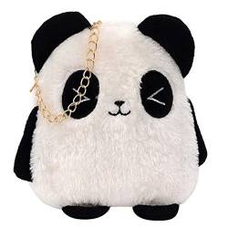 Kinder Kreuzkörperbeutel Süße Cartoon Panda Umhängetasche Plüsch Ketten Messenger Beutel Kleiner Satchel -tasche Für Mädchen von Lipfer