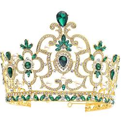 Legierung -perle Braut Krone Barock Voll Runden Große Tiara Schönheit Festzug Kronen Perle von Lipfer