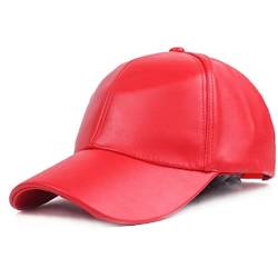 Lipfer Erwachsene Leder Baseball Cap Outdoor Casual Trucker Snapback Sport Hat Verstellbarer Sattel Papa Hüte von Lipfer