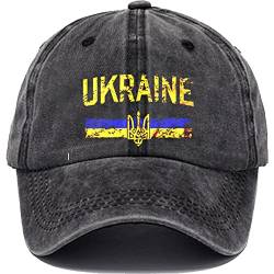 Lipfer Ukraine Hut Ukrainische Baseballkappe Vintage Distressed Hats Twill Taill Plain Cowboy Hats Vater Hut Für Männer Frauen von Lipfer