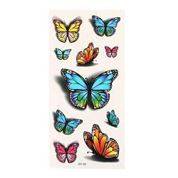 Temporärer 3d -effekt Tattoo Aufkleber Wasserdichte Schmetterlinge Tattoos Multi -verwendung -körperkunst -schmetterlinge Blätter von Lipfer