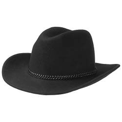 Cowboyhut Texashut Wollfilzhut (L/58-59 - schwarz) von Lipodo