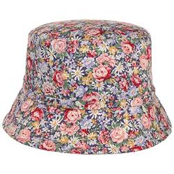 Lipodo Allover Flowers Stoffhut - Bucket Hat mit Schleife - Frühjahr/Sommer Damenhut aus Baumwolle - Schlapphut blau S (55-56 cm) von Lipodo