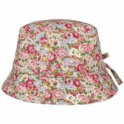 Lipodo Allover Flowers Stoffhut - Bucket Hat mit Schleife - Frühjahr/Sommer Damenhut aus Baumwolle - Schlapphut grün M (57-58 cm) von Lipodo