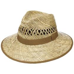 Lipodo Big Brim Traveller Strohhut Damen/Herren - Hut aus 100% Stroh - Made in Italy - Sonnenhut in S, M, L, XL - Sommerhut mit breiter Krempe - Naturfarben Natur L (58-59 cm) von Lipodo