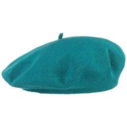 Lipodo Biskaya Baumwollbaske Damen - Baskenmütze aus 100% Baumwolle - Mütze One Size (53-58 cm) - Franzosenmütze Frühjahr/Sommer Petrol von Lipodo