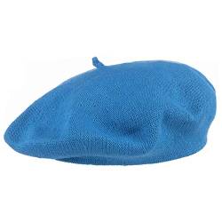 Lipodo Biskaya Baumwollbaske Damen - Baskenmütze aus 100% Baumwolle - Mütze One Size (53-58 cm) - Franzosenmütze Frühjahr/Sommer Royalblau von Lipodo