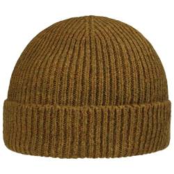 Lipodo Classic Umschlagmütze Beanie - Meliertes Design - Wärmend - Unisex Herbst-/Winterkollektion senf One Size von Lipodo