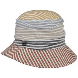 Lipodo Colour Stripes Bucket Leinenhut Stoffhut Damenhut Sommerhut Sonnenhut Gartenhut Damen - Made in Italy Frühling-Sommer - One Size bunt von Lipodo