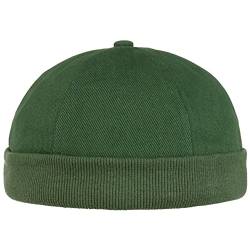 Lipodo Cotton Dockercap Herren - Mütze aus 100% Baumwolle - Docker in Einheitsgröße (54-61 cm) - Cap mit Klettverschluss - Hafenmütze ganzjährig tragbar dunkelgrün One Size von Lipodo