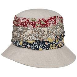 Lipodo Flower Trim Bucket Baumwollhut Stoffhut Damenhut Sonnenhut Sommerhut Fischerhut Damen - Made in Italy Frühling-Sommer - One Size beige von Lipodo