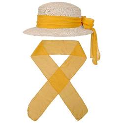 Lipodo Multitasking All-in-One Tuch Schal Sommerschal Damenschal Hutband Haarband Accessoire Damen - Frühling-Sommer - One Size gelb von Lipodo