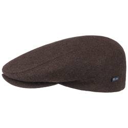 Lipodo Sport Flatcap - Schiebermütze Damen Herren - Flache Mütze mit Schirm - sportliche Schirmmütze Übergangszeit und Winter braun 53 cm von Lipodo