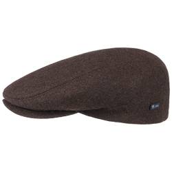 Lipodo Sport Flatcap - Schiebermütze Damen Herren - Flache Mütze mit Schirm - sportliche Schirmmütze Übergangszeit und Winter braun 60 cm von Lipodo