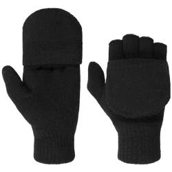 Lipodo Thinsulate Fingerless Handschuhe Fingerlose Strickhandschuhe (10 HS - schwarz) von Lipodo