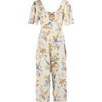 LIPSY Jumpsuit, floral, Kurzarm, für Damen, beige, 36 von Lipsy