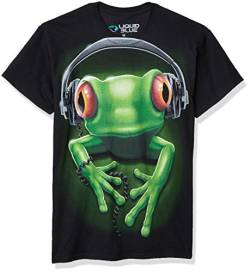 Liquid Blue Herren Frosch Rock T-Shirt - Schwarz - X-Groß von Liquid Blue