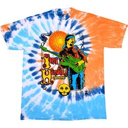 Liquid Blue Herren Jimi Hendrix Sonnenmond-Erlebnis T-Shirt, Batik, XL von Liquid Blue