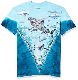 Liquid Blue Herren T-Shirt Great White Sharks, Batik, XX-Large von Liquid Blue