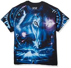 Liquid Blue Herren T-Shirt Tribal Wolf Übergröße, schwarz, X-Groß von Liquid Blue