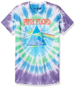 Liquid Blue Pink Floyd Dark Side Oil Paint Tie Dye Kurzarm-T-Shirt für Herren, Multi Tie Dye, Klein von Liquid Blue