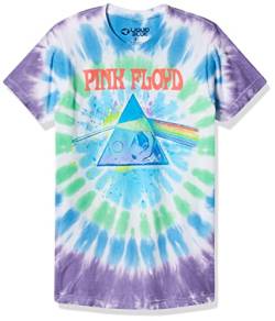 Liquid Blue Pink Floyd Dark Side Oil Paint Tie Dye Kurzarm-T-Shirt für Herren, Multi Tie Dye, L von Liquid Blue