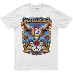 Liquid Blue Unisex-Erwachsene Grateful Dead Flying SYF Aoxomoxoa T-Shirt, Weiß, Large von Liquid Blue