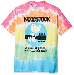 Liquid Blue Woodstock Herren T-Shirt mit Batikfärbung, kurzärmelig, Multi Tie Dye, Mittel von Liquid Blue