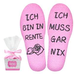 Lircentoud Frau Socken,Renteneintritt Geschenk Frau,Socken Lustige Geschenke für Rentner,Frauen Abschied,Abschiedsgeschenk,Rentner Geschenk,Kollegin Geschenk,Frauen Geschenk,Pension Geschenk Frau von Lircentoud