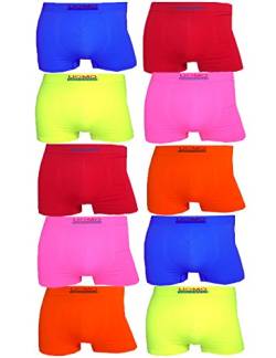 LisaModa 10er Pack Seamless Retroshorts Uomo Edition Mix M/L Neon von LisaModa