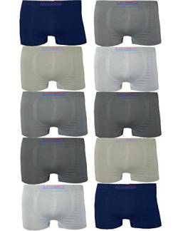 LisaModa 10er Pack Seamless Retroshorts Uomo Edition Mix XL/XXL Grau von LisaModa