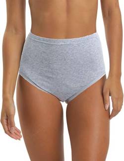 LisaModa Damen Taillenslip 6er Pack Seamless Stretch Baumwolle 40/42 Grau von LisaModa