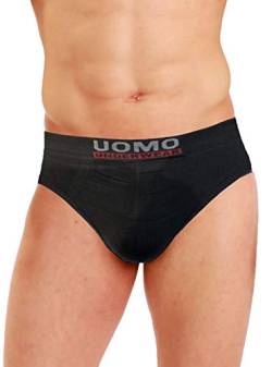 LisaModa Herren Slips 12er Pack Uomo Farbmix Seamless Stretch (M/L, Mehrfarbig #102) von LisaModa