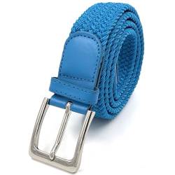 LisaModa Herren Stretch Flechtgürtel LM1000 Bundmaß 100-125 Blau 053 von LisaModa