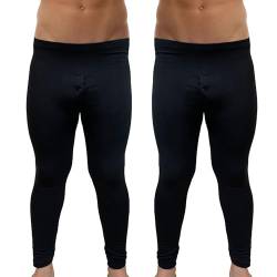 LisaModa Herren Thermo Unterhose 2er Set Schwarz Winter Leggings Pants Größe L von LisaModa