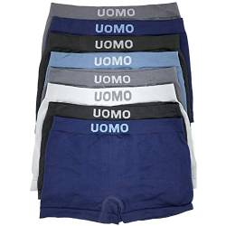 LisaModa Jungen Retroshort 8er Pack Seamless Stretch Unterhosen Farbset (128-134, Mehrfarbig #605) von LisaModa