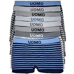 LisaModa Jungen Retroshort 8er Pack Seamless Stretch Unterhosen Farbset (128-134, Mehrfarbig #608) von LisaModa