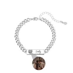 Liskanap Personalisiertes Foto Projektion Armband Bild Armband Ich liebe dich Armband 100 Sprachen Erinnerung an die Liebe Weihnachten Geburtstag Geschenke Für Männer Hip-Hop-Schmuck von Liskanap