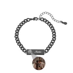 Liskanap Personalisiertes Foto Projektion Armband Bild Armband Ich liebe dich Armband 100 Sprachen Erinnerung an die Liebe Weihnachten Geburtstag Geschenke Für Männer Hip-Hop-Schmuck von Liskanap