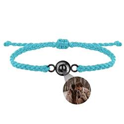 Personalisierte Foto Armband Projektionsarmband mit Bild im Stein Leder Projektion Armband Ich Liebe Dich Armband 100 Sprachen für Damen Herren Runde kugel Denkmal Freundschaft Schmuckgeschenk von Liskanap