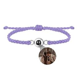 Personalisierte Foto Armband Projektionsarmband mit Bild im Stein Leder Projektion Armband Ich Liebe Dich Armband 100 Sprachen für Damen Herren Runde kugel Denkmal Freundschaft Schmuckgeschenk von Liskanap