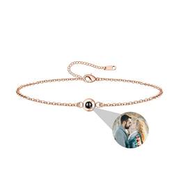 Personalisierte Foto Armband mit Bild Projektion Armband im Stein Kreis kugel Ich Liebe dich Armband 100 Sprachen für Damen Mädchen Denkmal Weihnachten Freundschaft Geschenk von Liskanap