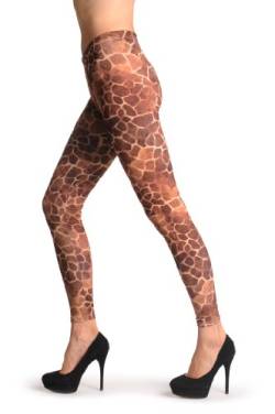 LissKiss African Giraffe - Rot Leggings Einheitsgroesse (34-40) von LissKiss