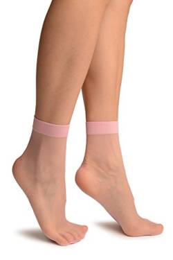 LissKiss Baby Pink Summer Ankle High Socks - Rosa Socken, Einheitsgroesse (37-42) von LissKiss