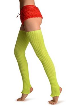 LissKiss Neon Yellow Stirrup Dance/Ballet Leg Warmers - Gelb Beinwärmer von LissKiss