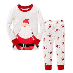 Kleinkind Jungen Schlafanzüge für Jungen Schlafanzüge Kinder Weihnachtsmann Nachtwäsche Pyjamas Langarm Schlafanzüge Set Größe 2-3 Jahre 3T von LitBud