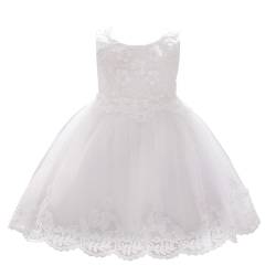 Lito Angels Baby Mädchen Hochzeit Blumenmädchen Weihnachten Kleid Kleidung Ballkleid Größe 3-6 Monate 68, Weiß (Tag-Nummer 70) von Lito Angels