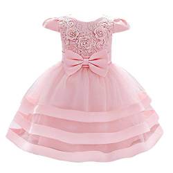 Lito Angels Blumenmädchen Hochzeit Kleid Elegantes Ballkleid Prinzessinenkleid für Baby Mädchen Größe 18-24 Monate 92 Rosa 424 von Lito Angels